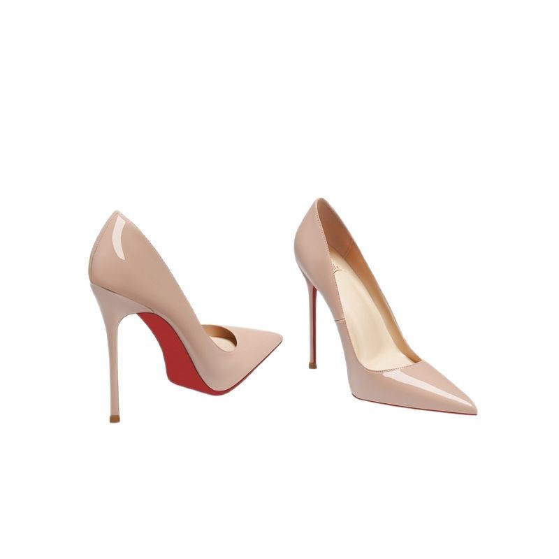 Summer 8cm Wine-Red High Heels For Women