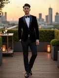 Mens Youth Suede Stage Performance Suit Set