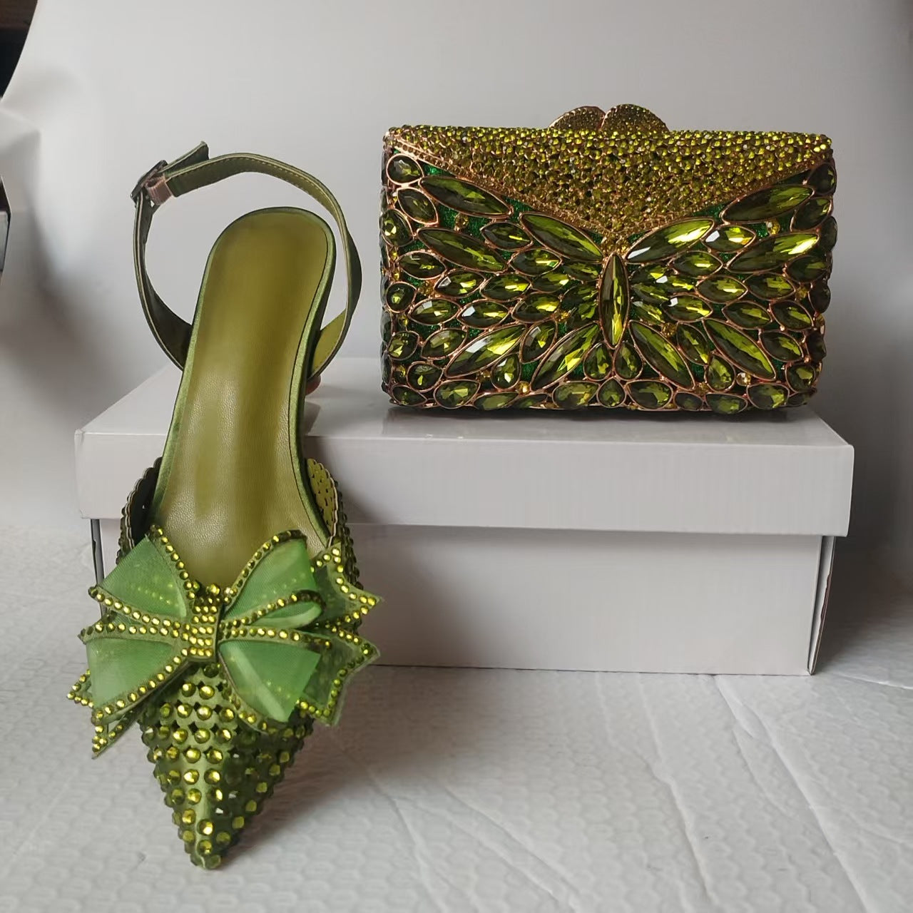 Full-Strass Pointed-Toe High Heel Sandals Crystal Rhinestone Pointed-Toe Heels