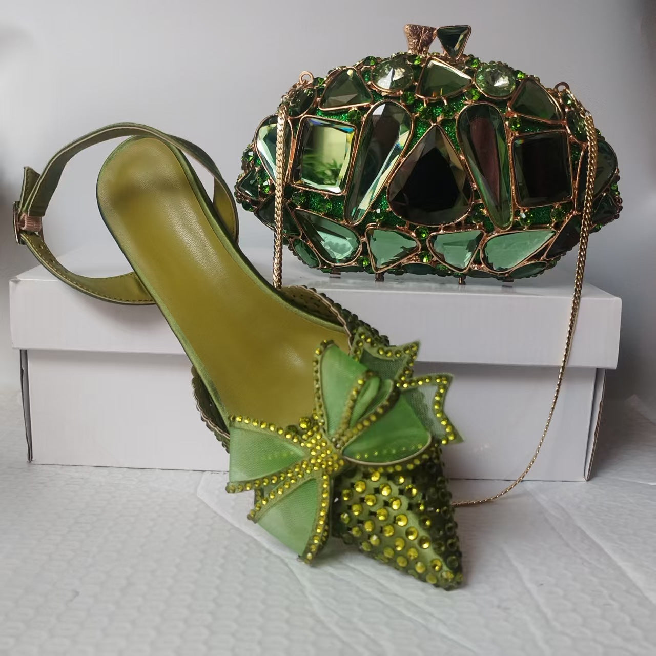 Full-Strass Pointed-Toe High Heel Sandals Crystal Rhinestone Pointed-Toe Heels