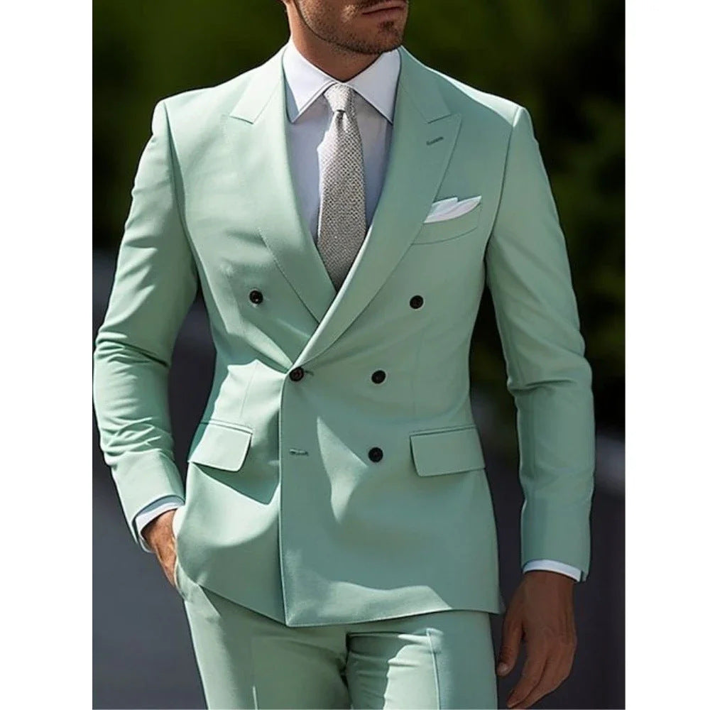 Business British-style Sophisticated Formal Mens Two-piece Suits